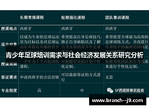 青少年足球培训需求与社会经济发展关系研究分析